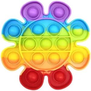 Rainbow Flower Pop It Fidget Toy